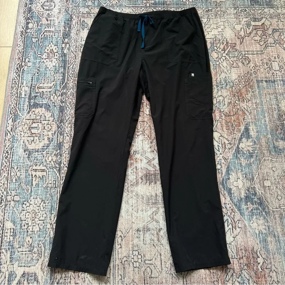 Figs Tansen FREEx Lined Jogger Scrub Pants Men’s Size XXL Tall Black